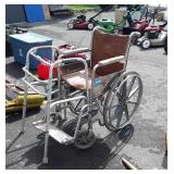 Wheel Chair with Walker, well used condition