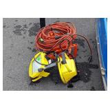 2 Workforce Shop lights with Electric extension