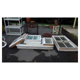 House Windows, wooden framed, various sizes, some