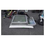 Aluminum frame House windows, most glass sashes