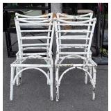 Set of 4 Rattan framed Chairs no seating frames