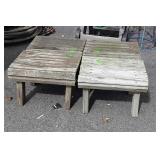 Set of 4 Outdoor wood Step foot stools