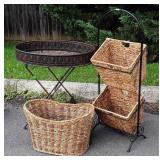 Three pc Home Furnishings Baskets lot, Butler