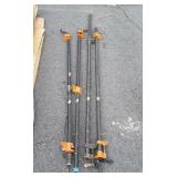 4 Carpenters Pipe Clamps, 5-6ft long