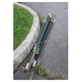 7 Steel Fence Posts, 5ft tall, heavy "T" post