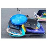 Group of 8 Boogie boards and sleds