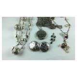 Jewelry, necklaces, pendant, locket, and earrings