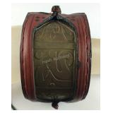 Leather and brass bracelet