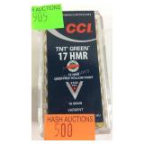 Ammo, TNT Green 17 HMR 16gr full box