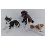 Group of 3 Lenox porcelain dog figurines