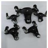 Tri-wheel Casters, 1 large, 4 smaller