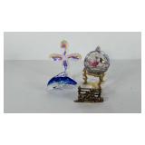Home decor, includes glass art cross and dolphin,
