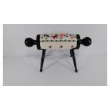 Foot Rest, old, original black paint, 20" in