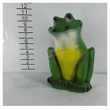 Chalkware frog coin bank, 12" tall
