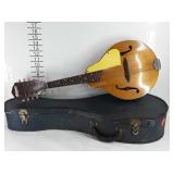 Kay mandolin with worn case