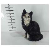 Cast iron cat decor, 8.5" tall