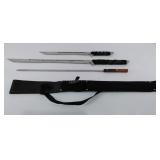 Knives, 3, and carrying sheath