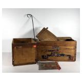 Advertising Shipping crates and bamboo cane