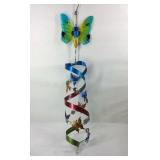 Glass butterfly wind chime