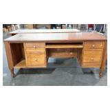 Heavy desk with two file drawers, pull-out