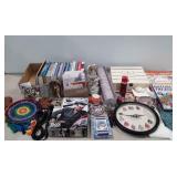 Mixed group, books, adult coloring book, wall