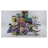 Plumbing supplies, most appear new, unused,