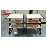 Two office carts, suitable for printers or