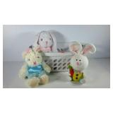 Holiday decor and laundry basket, plush Easter