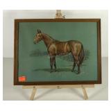 Horse print, framed 17x13