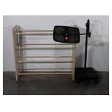 Wooden shoe shelf 31" x 34" and swing arm