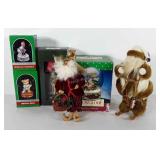 Christmas decor, includes Santa figures,