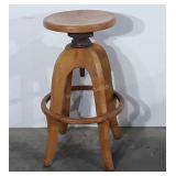 Wooden bar stool with swivel seat, 30", seller