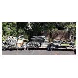 3 Skids of cot frames and pads.  Buyer must take