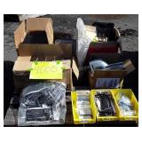 Skid of: DECA  advertising, Marriott bags, Army