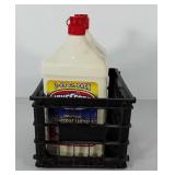 Small crate wire two bottles of Kingsford