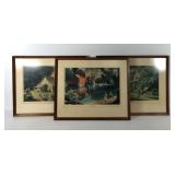 Three Paul Detlefsen prints, nicely framed and