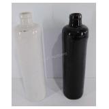 Two ceramic bottles, 12" tall