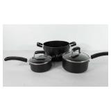 Cookware, invitations pots, two include lids,