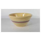 Watt pottery mixing bowl, large crack, decor use