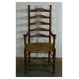 Louis XV arm chair with rush seat