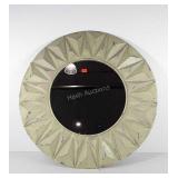 Large round mirror, varnish shows wear, 35"