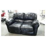 Double recliner loveseat, 68" wide, vinyl is