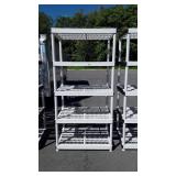 5 section poly storage shelf , 73 tall  x 36