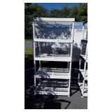 5 section poly storage shelf , 73 tall  x 36
