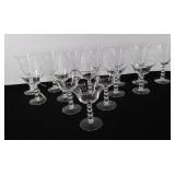 Candlewick, seven wine goblets 7.5" high, eight
