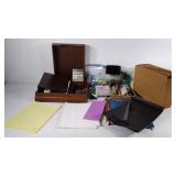 Office supplies, binder clips, paper clips,
