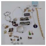 Costume jewelry, necklaces, bracelets, charms,