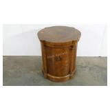 Accent table, single door, veneer damage as shown