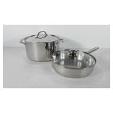 Stainless steel stock pot and skillet