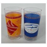 Kentucky Derby glasses, includes Churchill downs